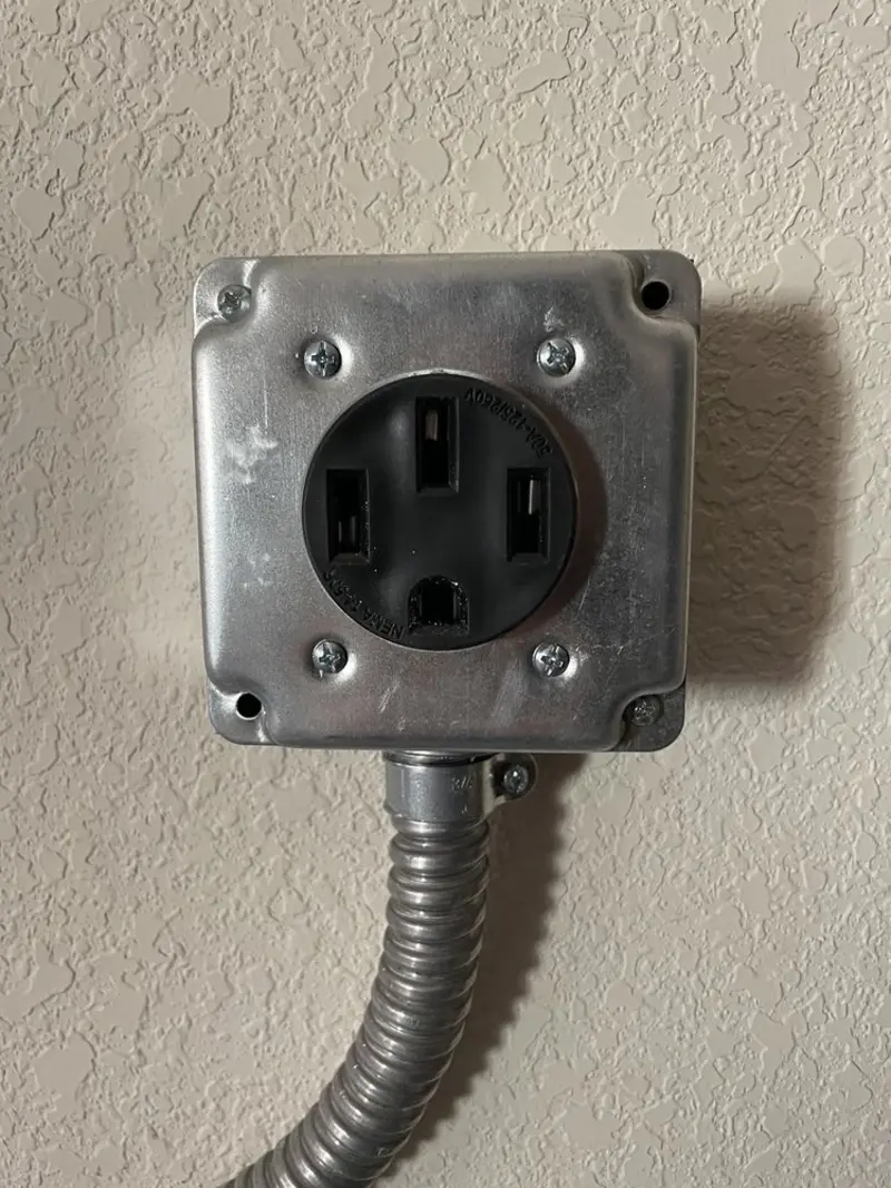 NEMA 14-50 outlet installed for Electrical Panel Upgrade in Hiawatha